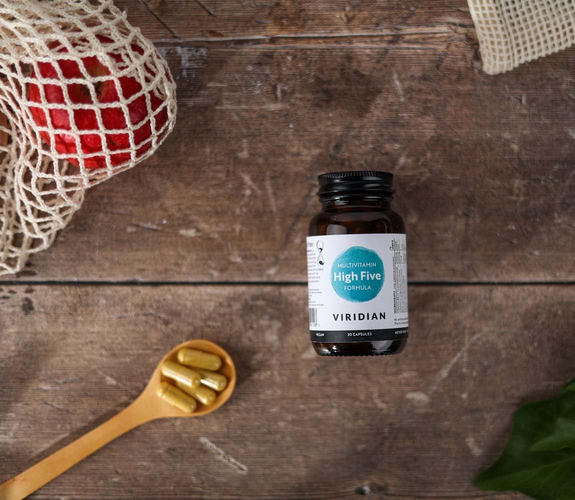 Viridian - High Five Multivitamin Formula - 30 Veg Caps | Support Energy & Vitality With 23 Essential Nutrients & Including Vitamin B5 | Formulated By Nutritionists | No Artificial Additives | Vegan