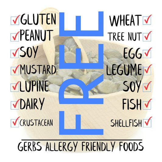 GERBS Sea Salted Pumpkin Seed Kernels 2 LBS|Top 14 Allergy Free Food |Use in salads, yogurt, baking, oatmeal, trail mix|Grown in Canada, packed in US