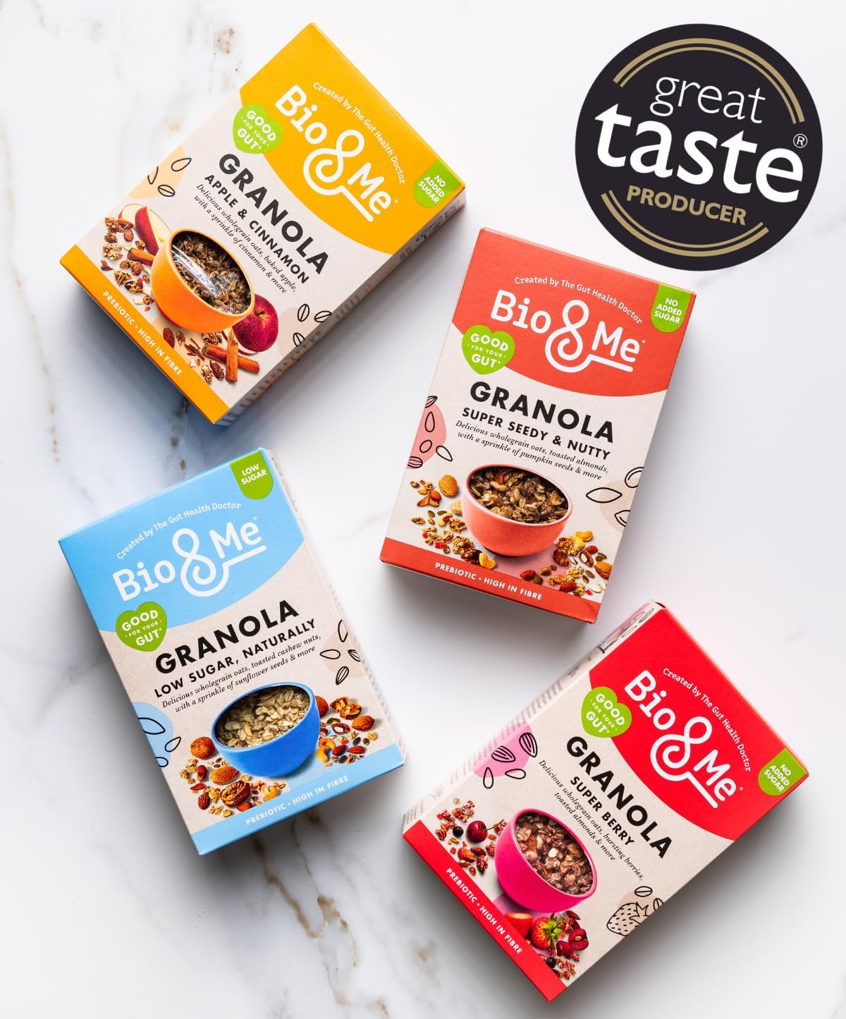 Bio&Me: Apple and Cinnamon Granola 3-Pack (3 x 360g) - Vegan, No Added Sugar, Gut-Loving : Amazon.co.uk: Grocery