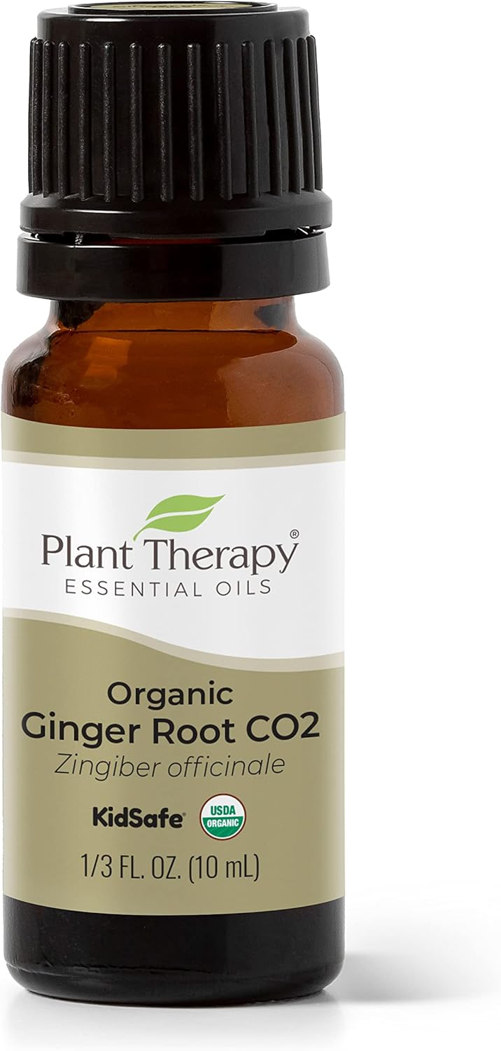 Plant Therapy Organic Ginger Root Co2 Essential Oil 10 Ml (1/3 Oz) 100% Pure, Undiluted, Natural Aromatherapy