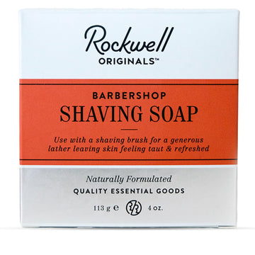 Rockwell Babershop Shaving Soap | Formulated With Shea Butter, Coconut Oil & Wheat Protein For Smooth & Soothing Wet Shave | Ideal For Sensitive Skin & Thick Beards