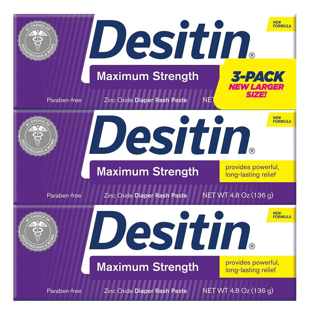 Desitin Baby Diaper Rash Maximum Strength Original Paste 4.8 oz. (6 Pack) : Baby