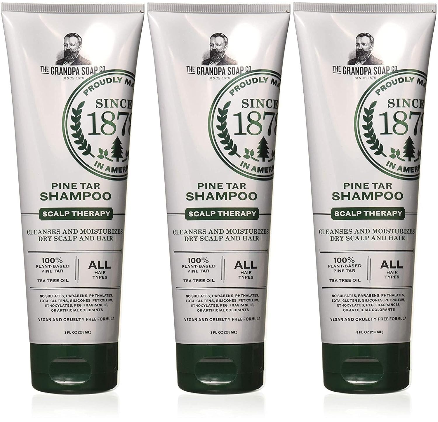 Grandpa'S Pine Tar Shampoo, 8 Ounce - 3 Pack : Bathroom Accessory Sets : Beauty & Personal Care