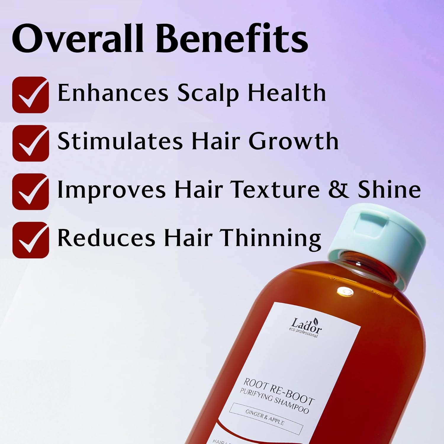 La'Dor Root Re-Boot Refreshing Hair Loss Relief Shampoo Activating W/Centella Asiatica & Tea Tree, Biotin - Shine, Deep Cleansing For Very Oily Scalp, Korean Haircare 10Oz : Beauty & Personal Care