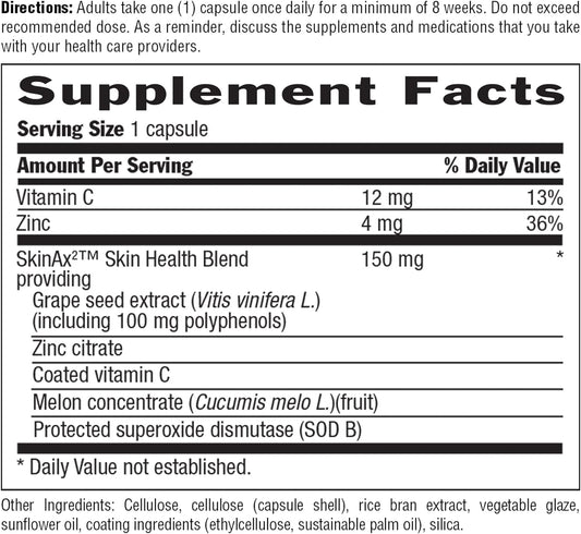 Country Life Maxi-Skin Rescue, Vegan Fruit-Based Beauty, 30 Vegan Capsules, Certified Gluten Free, Certified Vegan, Certified Non-Gmo Verified