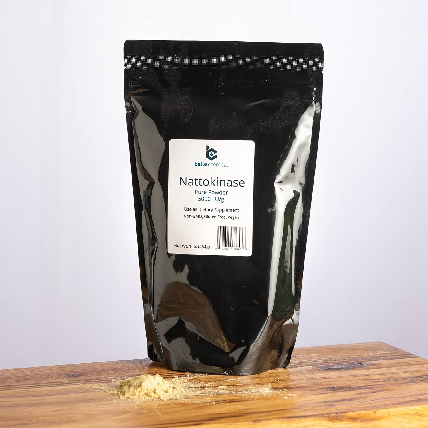 Pure Organic Nattokinase Powder - Non-Gmo, Gluten Free, Vegan Bulk (1 Pound)