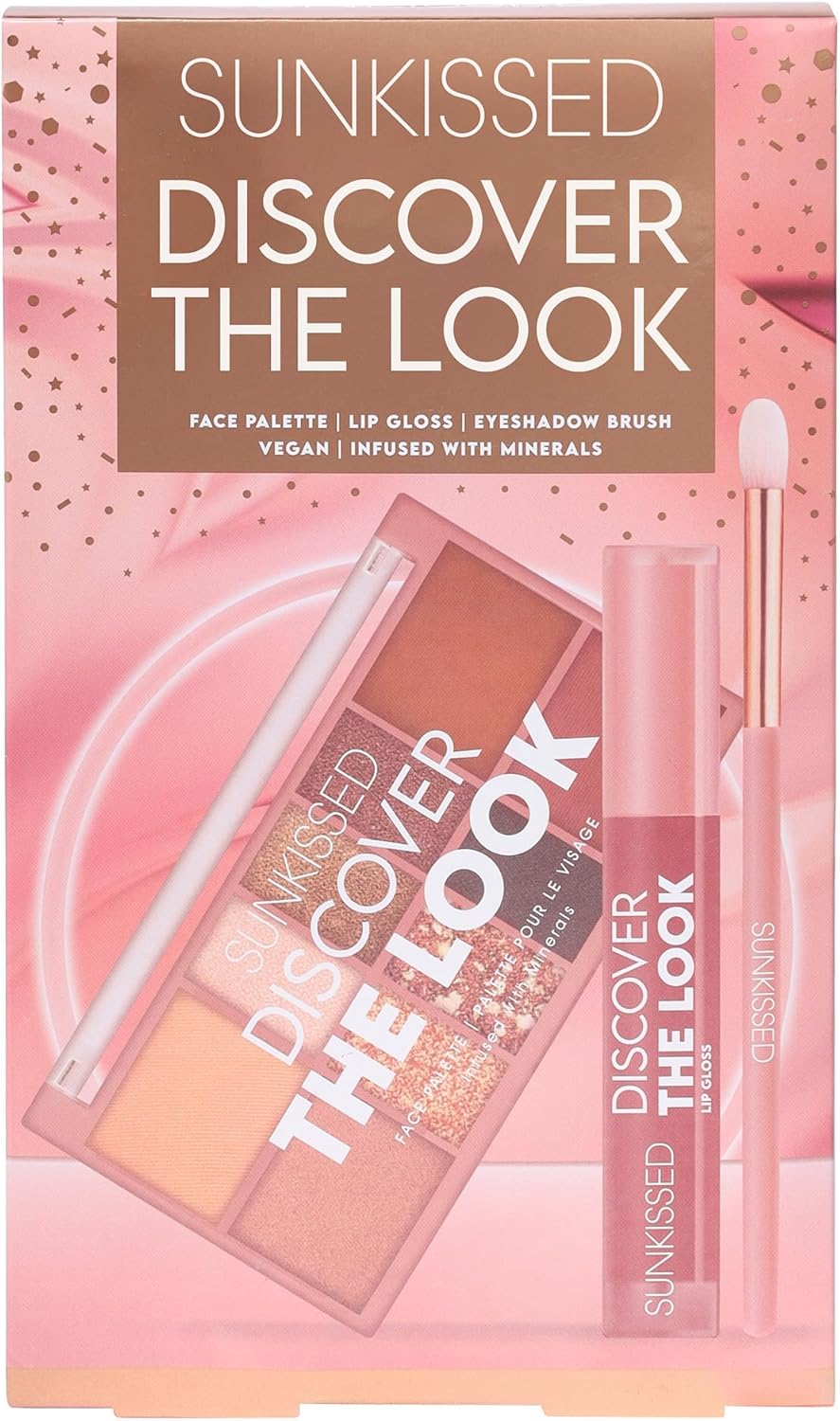 Sunkissed Discover The Look - Eyeshadow, Bronzer, Blusher, Highlighter, Lip Gloss, Makeup Brush