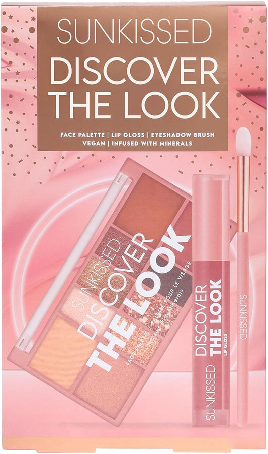Sunkissed Discover The Look - Eyeshadow, Bronzer, Blusher, Highlighter, Lip Gloss, Makeup Brush
