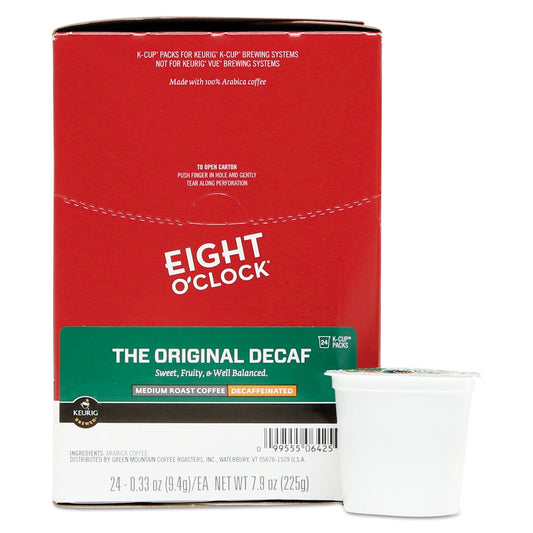 Eight O'clock 6425 Original Decaf Coffee K-Cups, 24/Box
