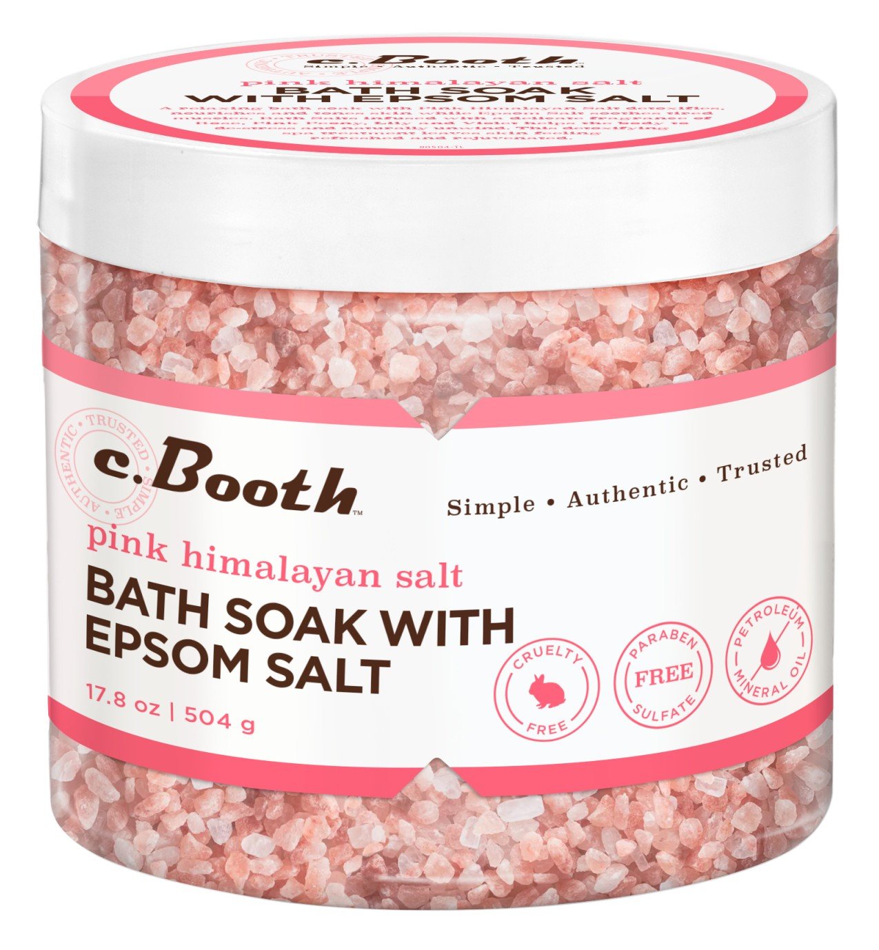 C.Booth Bath Soak With Epsom Himalayan Salt, 17.8 Ounce : Beauty & Personal Care