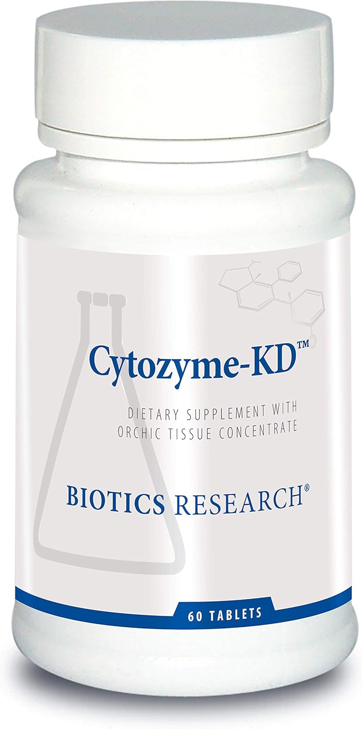 Biotics Research Cytozyme Kd Neonatal Kidney, Supports Renal Health, Heart Health, Sod, Catalase, Potent Antioxidant Activity, 60 Tablets