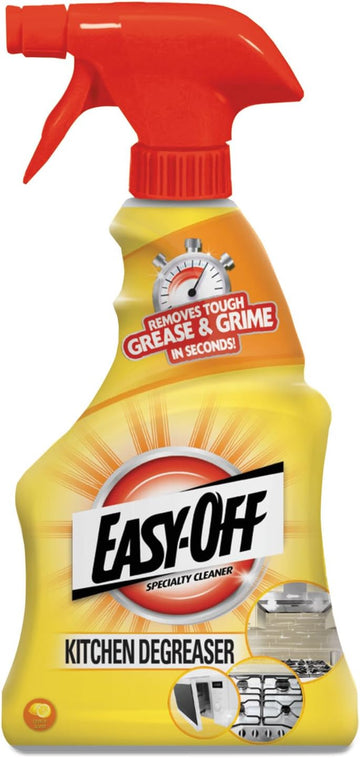 Easy Off Specialty Kitchen Degreaser Cleaner, Clear, Lemon, 16 Fl Oz