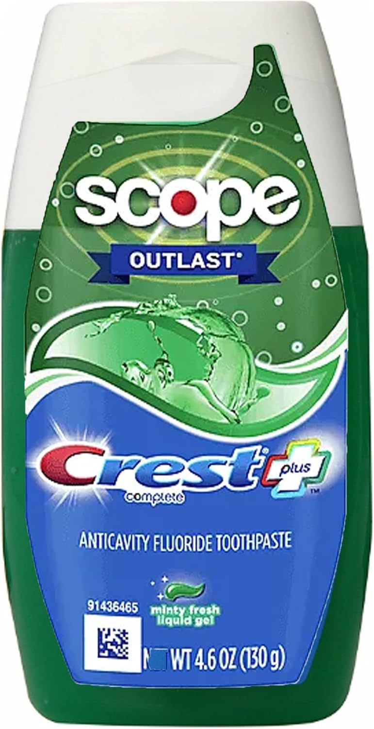 Crest Complete Whitening Plus Scope Tartar Control Toothpaste, Minty Fresh Liquid Gel, 4.6 Oz (130G) - 3 : Health & Household