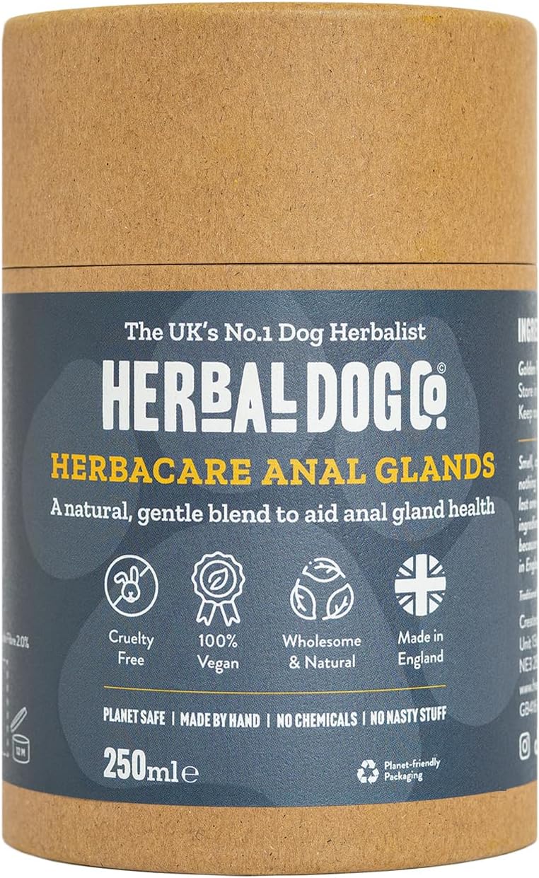 Herbal Dog Co Anal Gland Treatment for Dogs & Puppies, 250ml - Dog Gland & Dog Digestive Supplements - All-Natural, Vegan, Made in UK?5060673050240