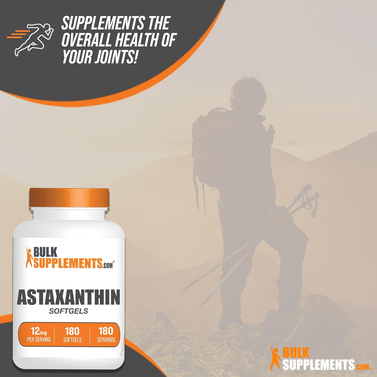 BULKSUPPLEMENTS.COM Astaxanthin 12mg 180 Softgels - Astaxanthin Supplement - Astaxanthin Pills - Antioxidants Supplement - Eye Supplements - 1 Astaxanthin Softgel per Serving (180 Softgels) : Health & Household