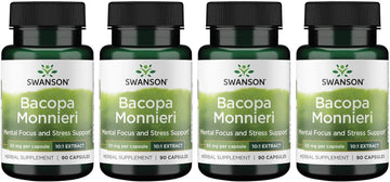 Swanson Bacopa Monniera 10:1 Extract 50 Milligrams 90 Capsules (4 Pack)