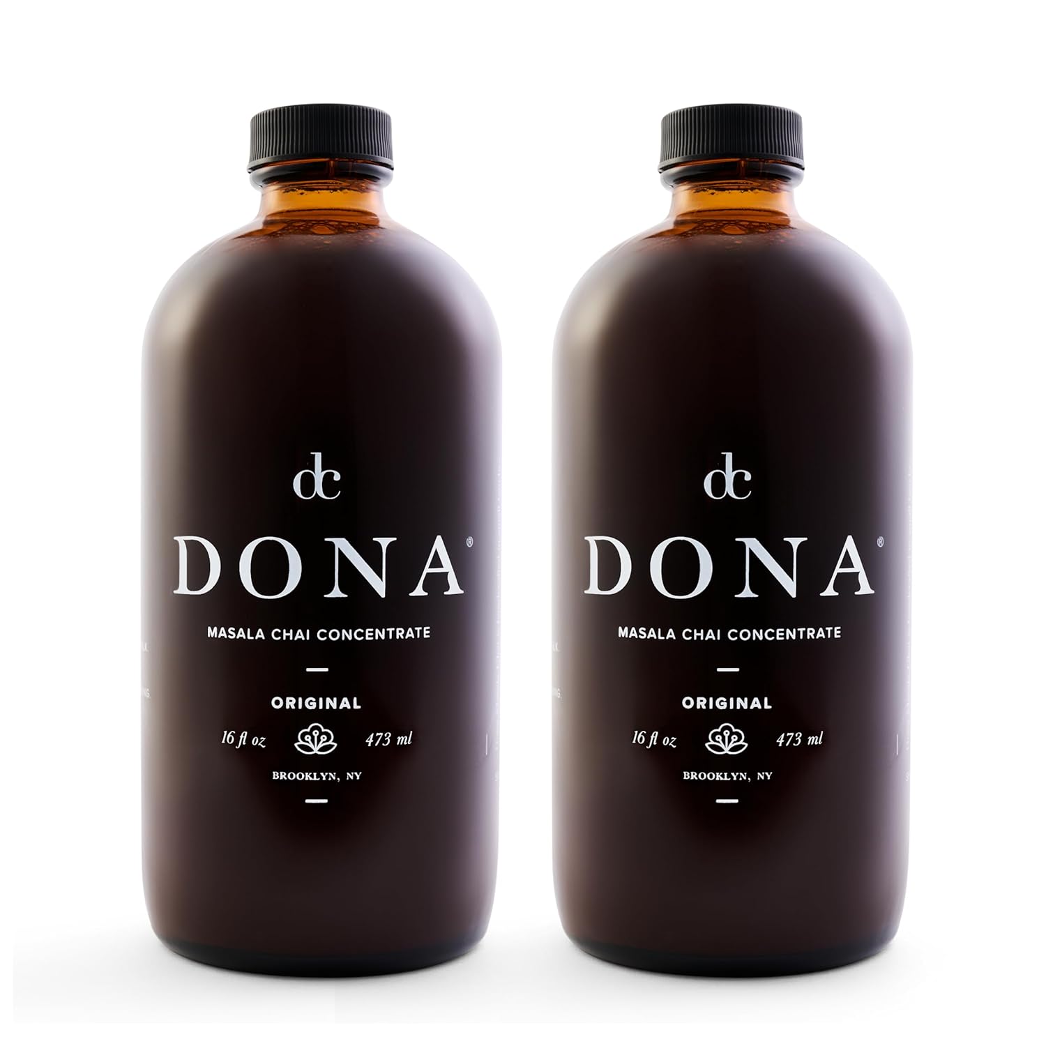 Dona Original Masala Chai Concentrate, Small-Batch, Single-Origin Spices, Hot Or Iced Chai, 16 Fl Ounce Bottles (Pack Of 2) (Standard, 32, Fl Oz)