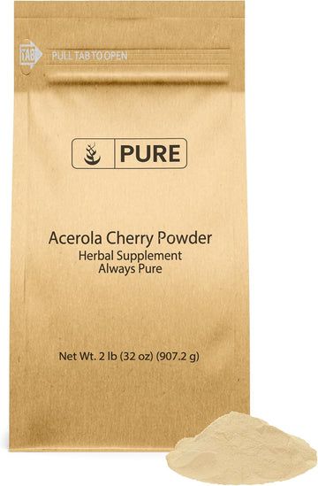 Pure Original Ingredients Acerola Cherry Powder (2 Lb) Non-Gmo, Gluten Free, Eco-Friendly Packaging (2 Pound)