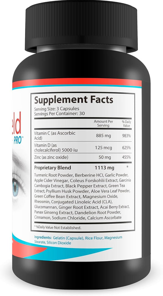 Visishield Pro - Vision Supplement - Advanced Vision & Eye Support Formula - Promote Macula, Retina, & Ocular Health - Support Clear Vision - Antioxidant Eye Cell Support - Help Reduce Blurred Vision