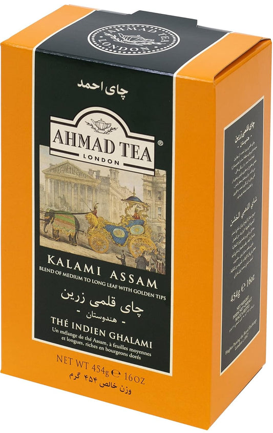 Ahmad Tea Black Tea, Kalami Assam Loose Leaf, 454G - Caffeinated & Sugar-Free