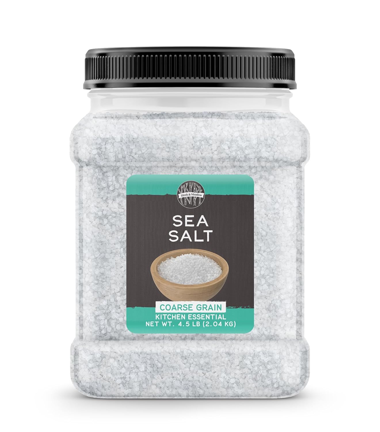 Birch & Meadow Coarse Grain Sea Salt, 4.5 Lb, Kitchen Essential, Cooking & More