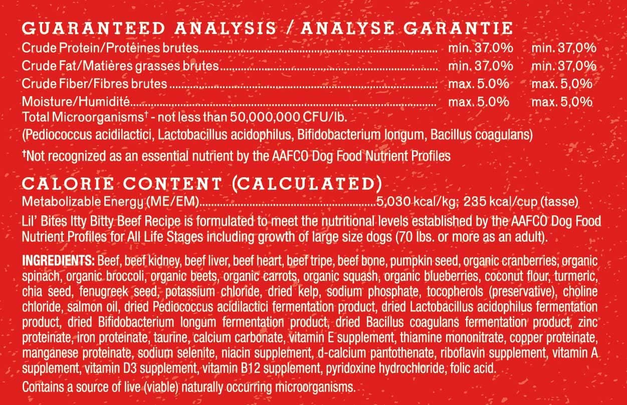 Stella & Chewy's Freeze-Dried Raw Lil' Bites Itty Bitty Beef Recipe Small Breed Dog Food, 7 oz. Bag (Pack of 6) : Pet Supplies