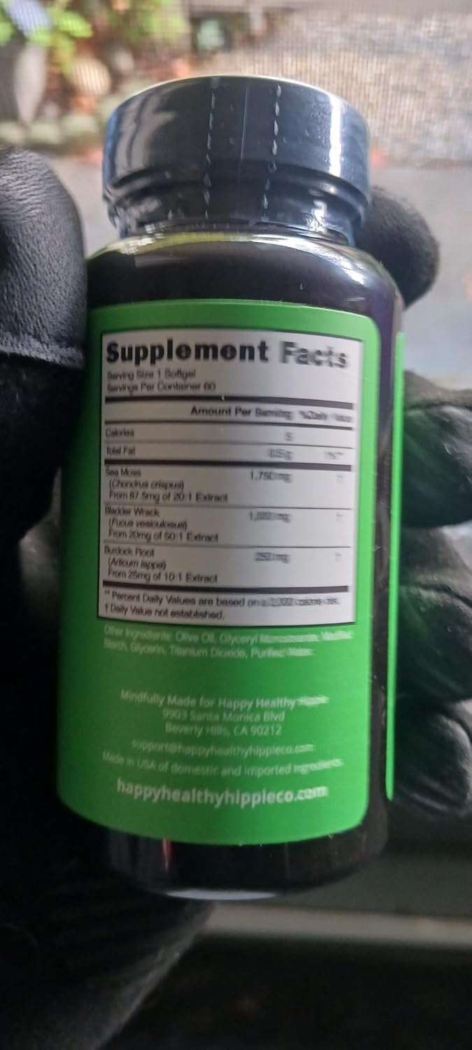 Happy Healthy Hippie Sea Moss Superfood Capsules + Joy-Filled Mood Support Supplements : Health & Household