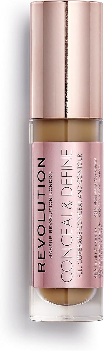 Revolution Conceal & Define Concealer, Lightweight, Long-Lasting, Full Coverage Face Makeup, C6.5, 4G