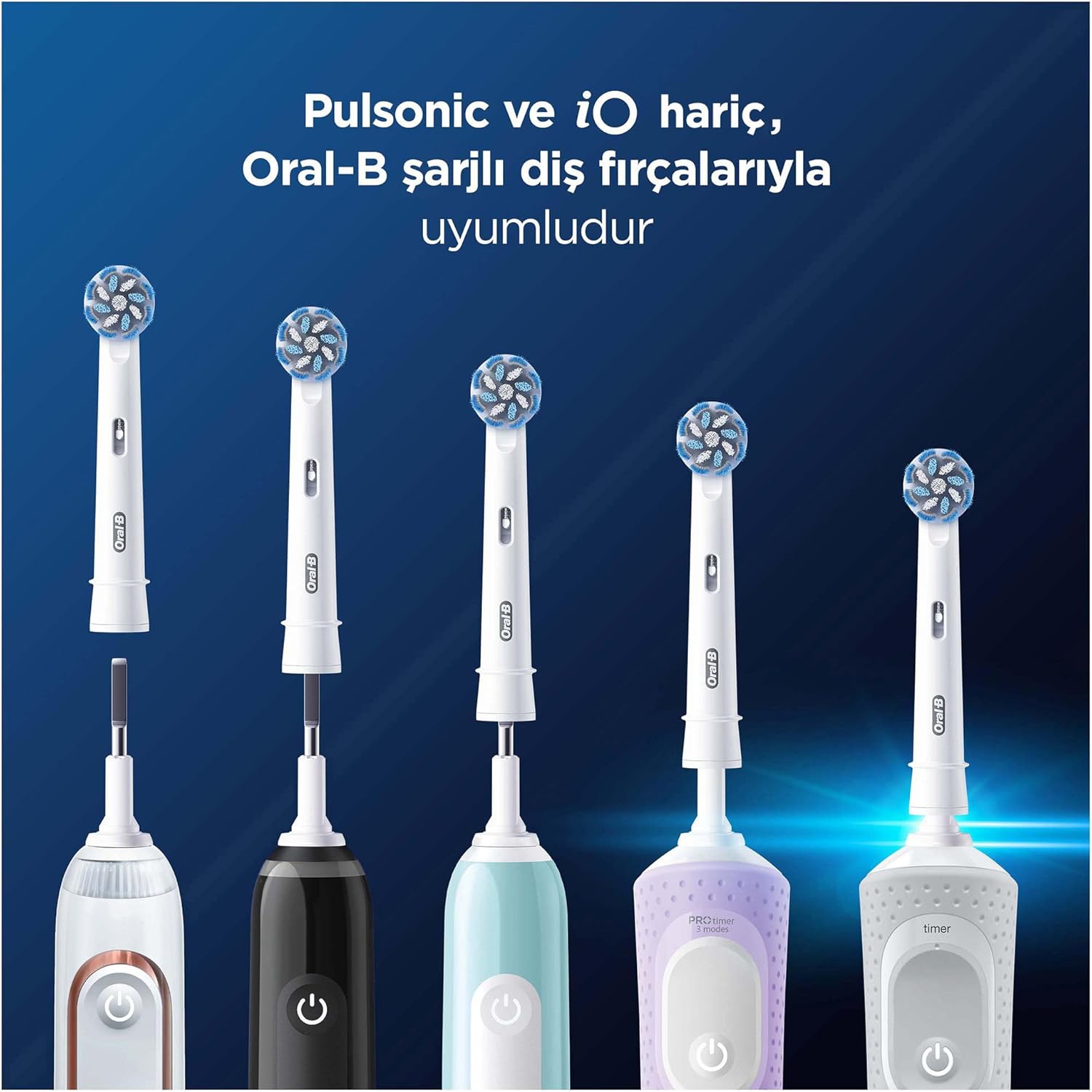 Oral-B Pro Cross Action Electric Toothbrush Head, X-Shape and Angled Bristles for Deeper Plaque Removal, Pack of 6 Toothbrush Heads, White : Amazon.co.uk: Health & Personal Care