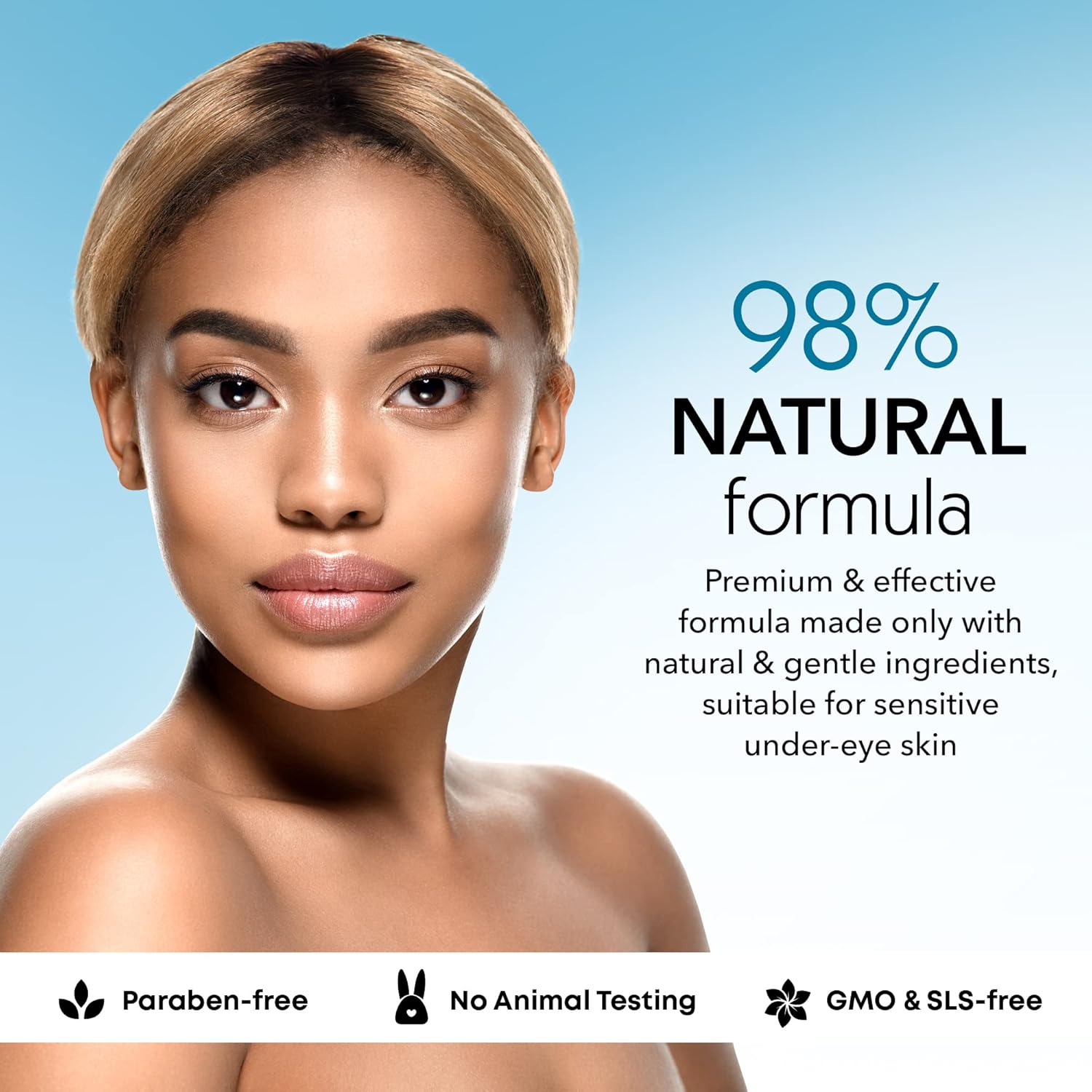 Nature Theory Collagen Eye Cream With Caffeine & Hyaluronic Acid - Made In Usa - Under Eye Cream Anti Aging Skin Tightening Cream - Anti Aging Cream - Eye Bags Treatment For Women - 1.7Oz
