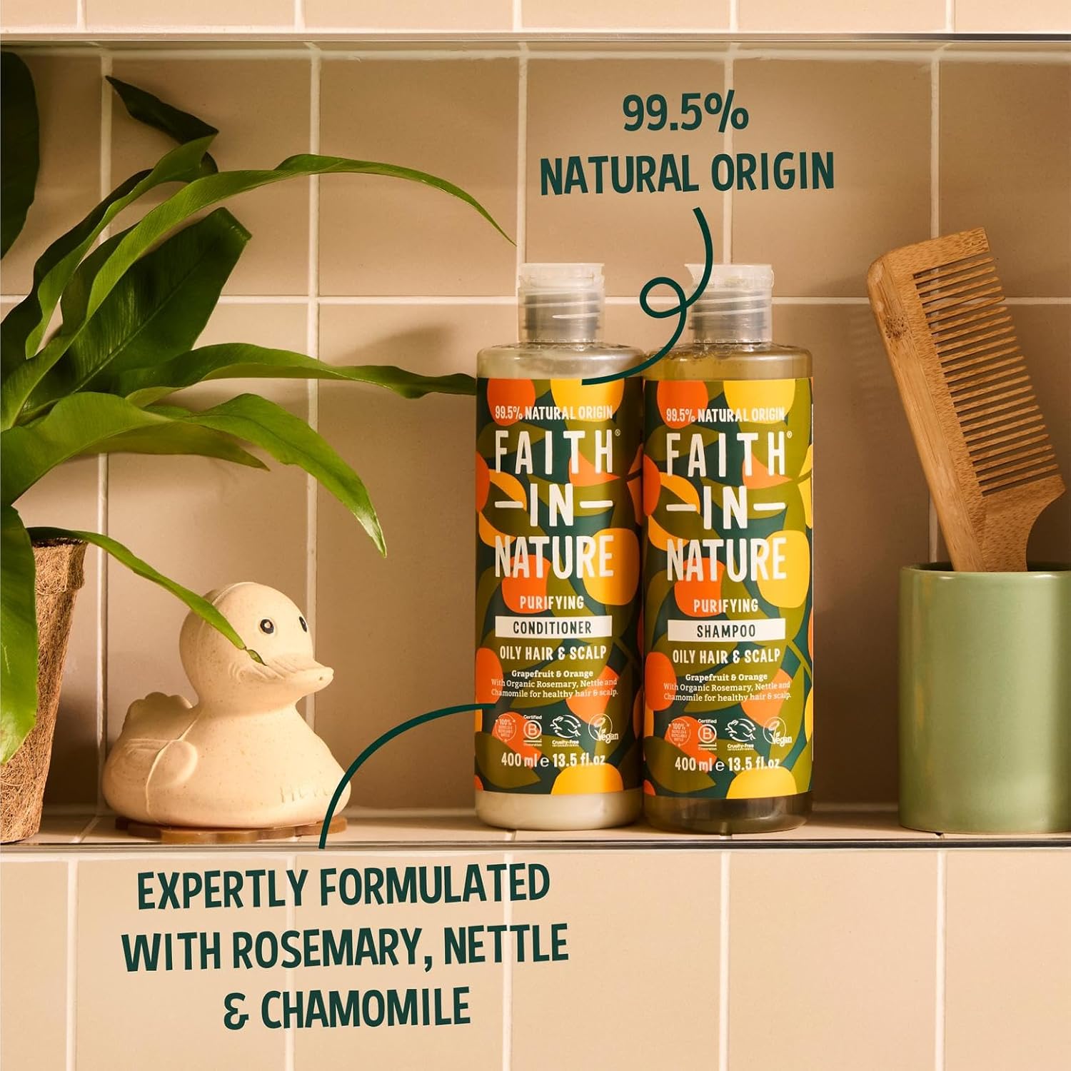 Faith In Nature Natural Grapefruit & Orange Conditioner, Purifying for Oily Hair & Scalp, Vegan & Cruelty Free, No SLS, Silicones or Parabens, 400ml : Amazon.co.uk: Beauty
