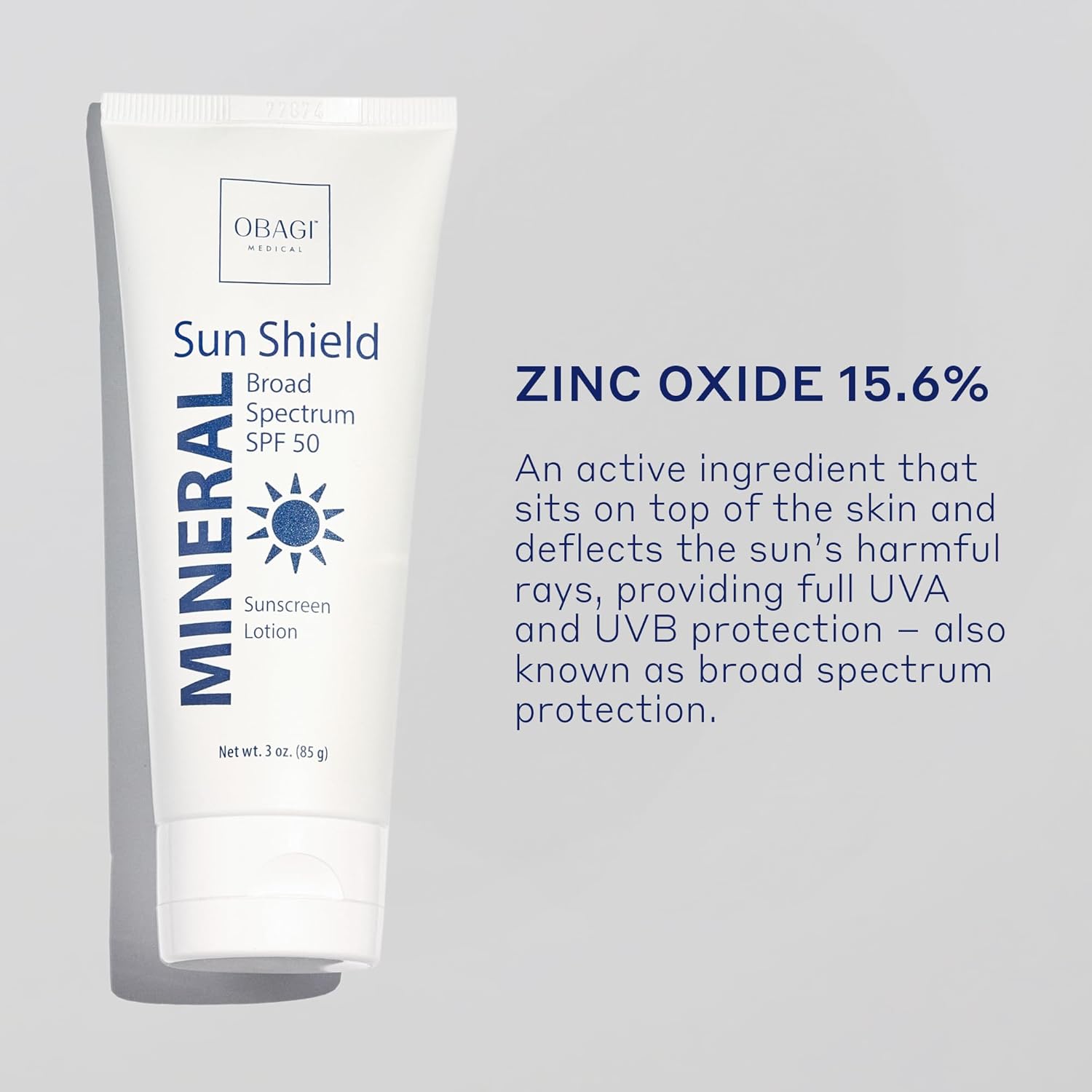 Obagi Sun Shield Hypoallergenic Mineral Sunscreen – Broad Spectrum SPF 50 Protection from the Sun – Sheer, Quick-Absorbing Formula – 3 oz : Beauty & Personal Care