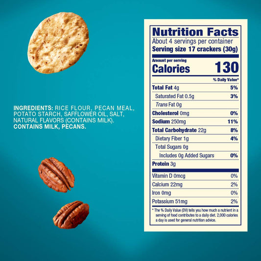 Blue Diamond Almond Artisan Nut Thins Cracker Crisps, Flax Seeds, 4.25 Ounce