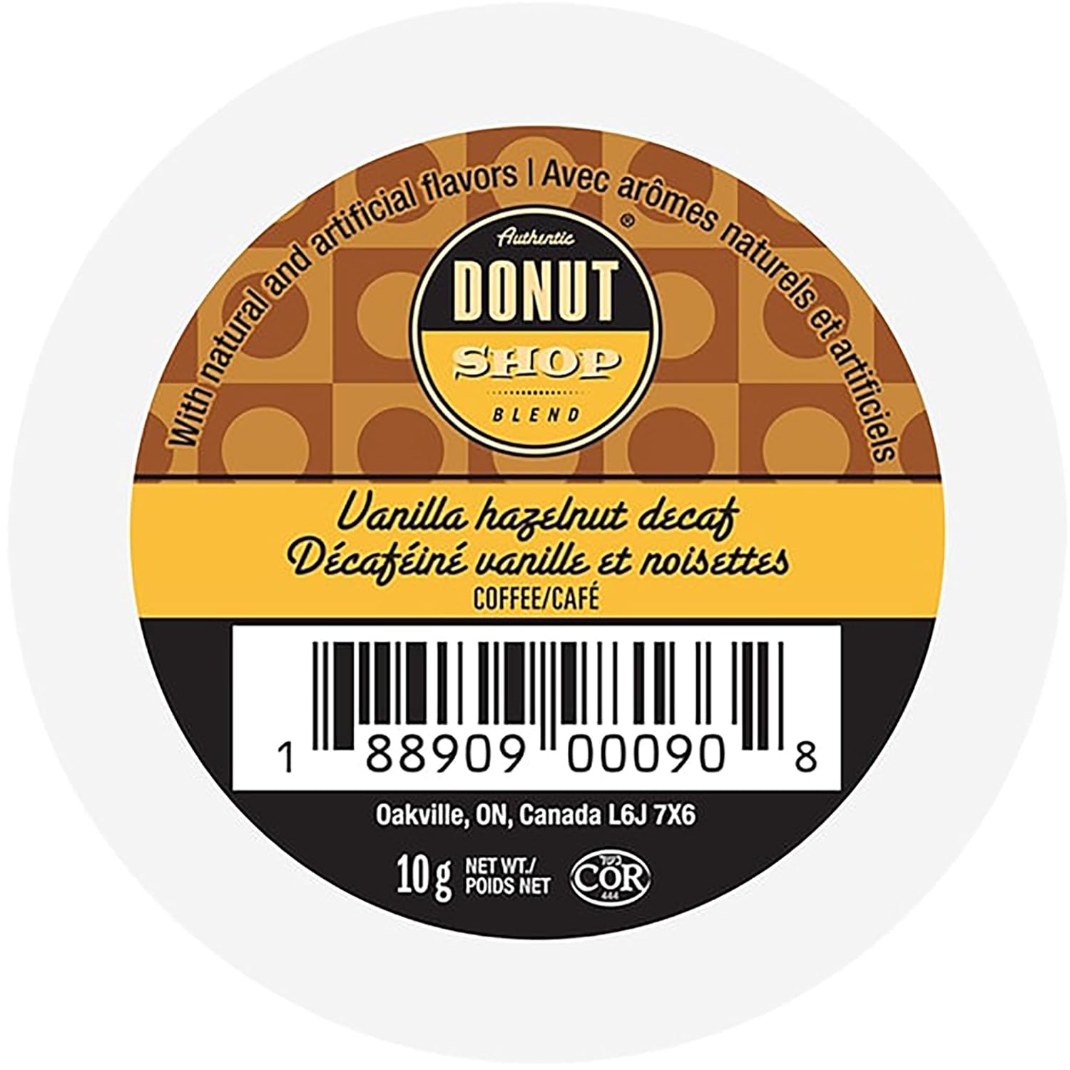 Authentic Donut Shop Blend Decaf Vanilla Hazelnut Single Serve Cups for Keurig K Cup Brewers, 24 Count