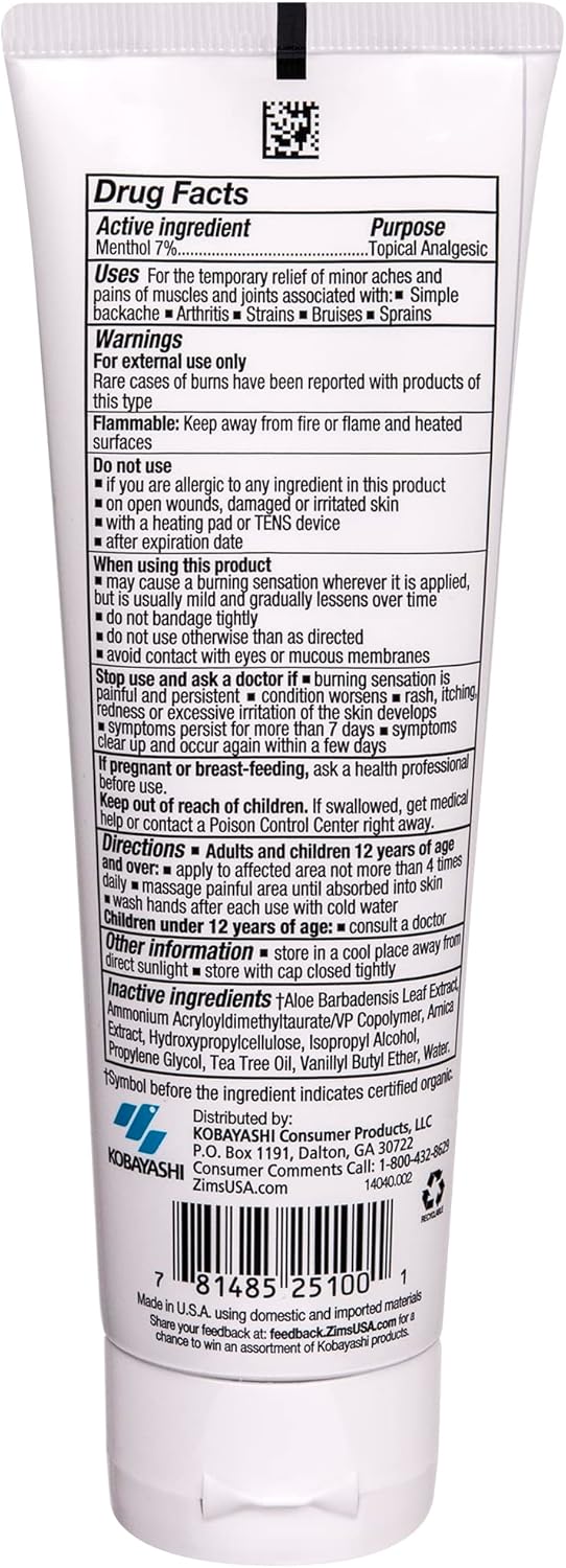 Zim'S Max Freeze Pro Formula Gel, 4 Ounce : Beauty & Personal Care
