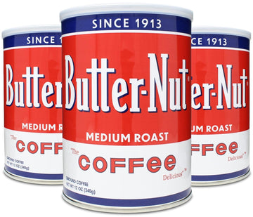 Butter-Nut Original Blend Ground Coffee, Medium Roast, 12 Ounce Steel Can (Pack Of 3)
