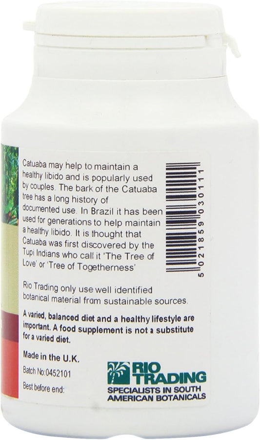 Rio Amazon 500 Mg Catuaba 120 Vegetarian Capsules, 120 G