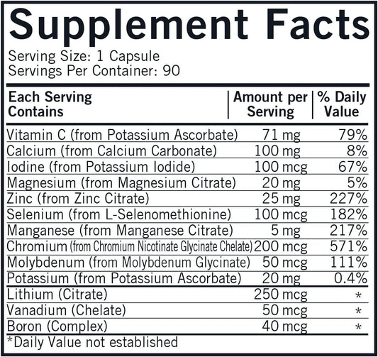 Kirkman Wp Minerals || 90 Vegetarian Capsules || A Comprehensive Mineral Supplement For Those Who Do Not Get Enough Nutrients From Their Diet