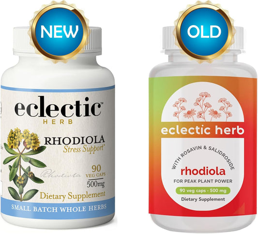 Eclectic Rhodiola 500 Mg Fduv, Blue, 90 Count