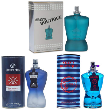 3Pcs Men'S Cologne Eau De Parfum Gift Set - 3.4 Fl Oz Each | Citrus Spicy & Woody Ambergris Fragrance | Luxury Perfume For Day & Night