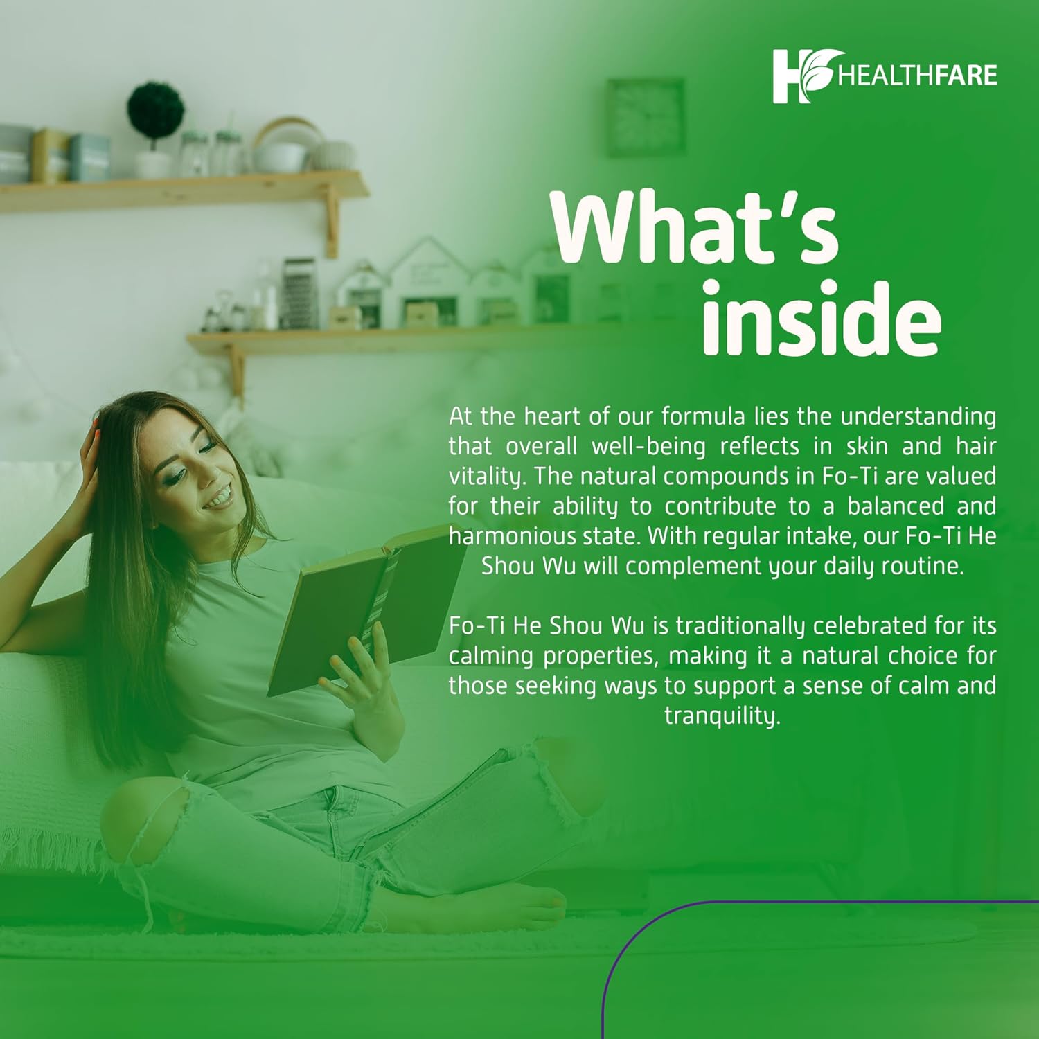 Healthfare Fo-Ti He Shou Wu, 1000Mg | 200 Veg Capsules | Herbal Supplement | Gluten-Free | Non-Gmo : Health & Household