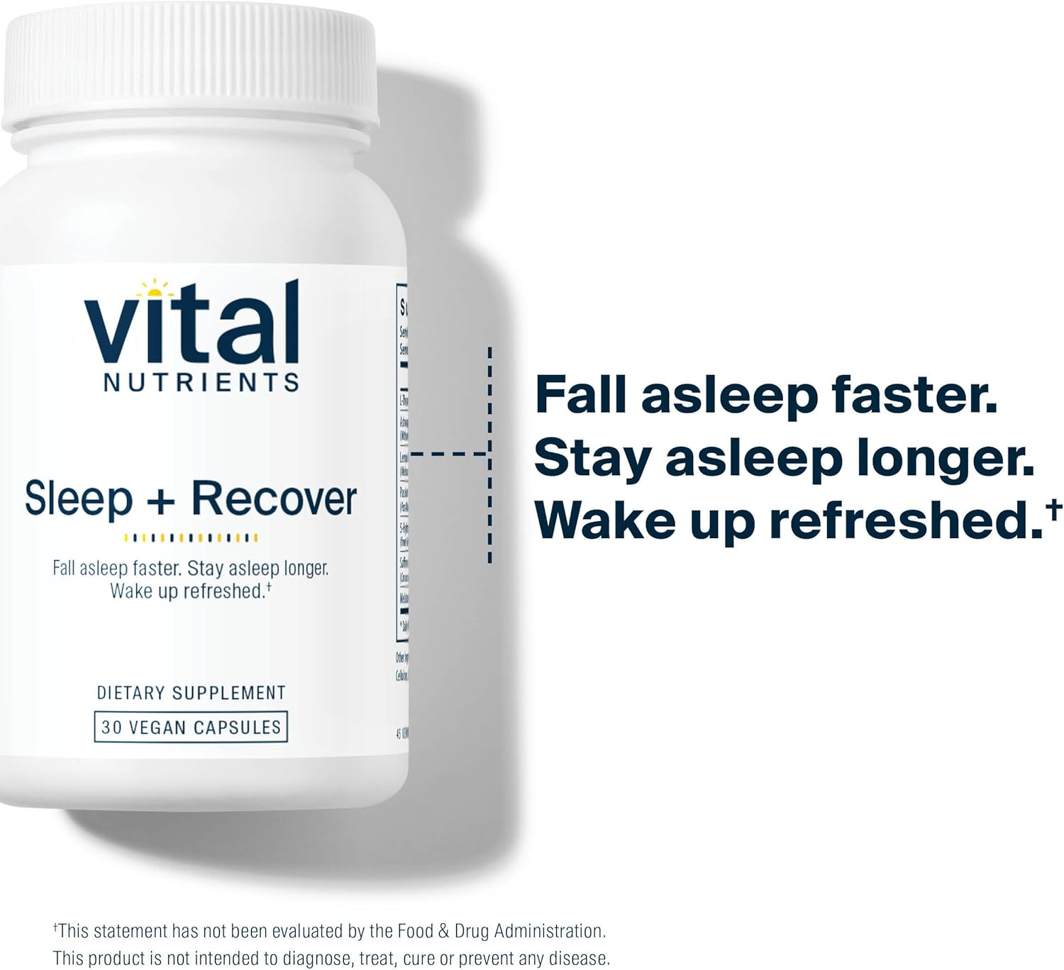 Vital Nutrients Sleep + Recover | Vegan Sleep Supplement |Sleep Support | Melatonin, Ashwagandha, & L-Theanine | Gluten, Dairy, and Soy Free | 30 Capsules : Health & Household