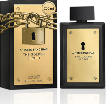 Banderas Perfumes - The Golden Secret - Eau De Toilette For Men - Long Lasting - Elegant, Dynamic And Masculine Fragrance - Mint And Apple Notes - Ideal For Day Wear - 200Ml