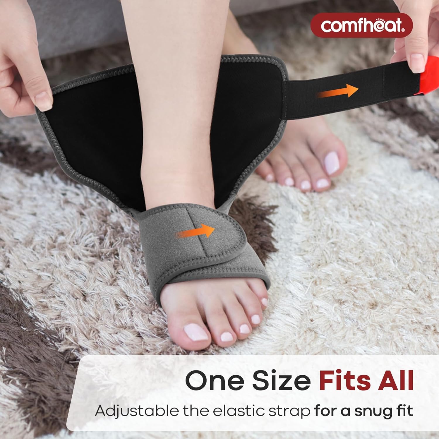 Comfheat Heating Pad For Achilles Tendonitis, Plantar Fasciitis, Usb Foot Heating Pad For Pain Relief Heel Spur, 45 Mins Auto Shut Off, Adjustable For Men Women : Health & Household