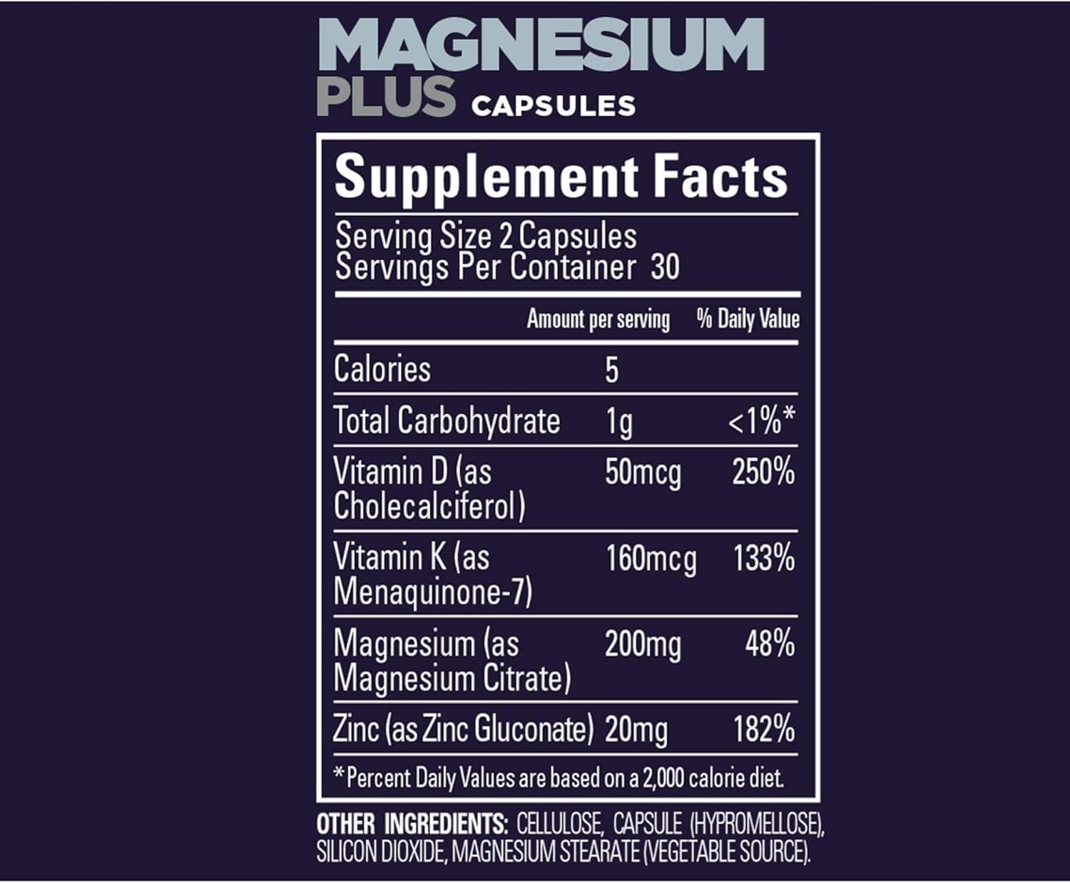 GU Energy Roctane Magnesium Plus Capsules with Vitamin K, D and Zinc, Informed Choice, Recovery Support After Any Workout, 60-Count Bottle (1-Month Supply) : Health & Household