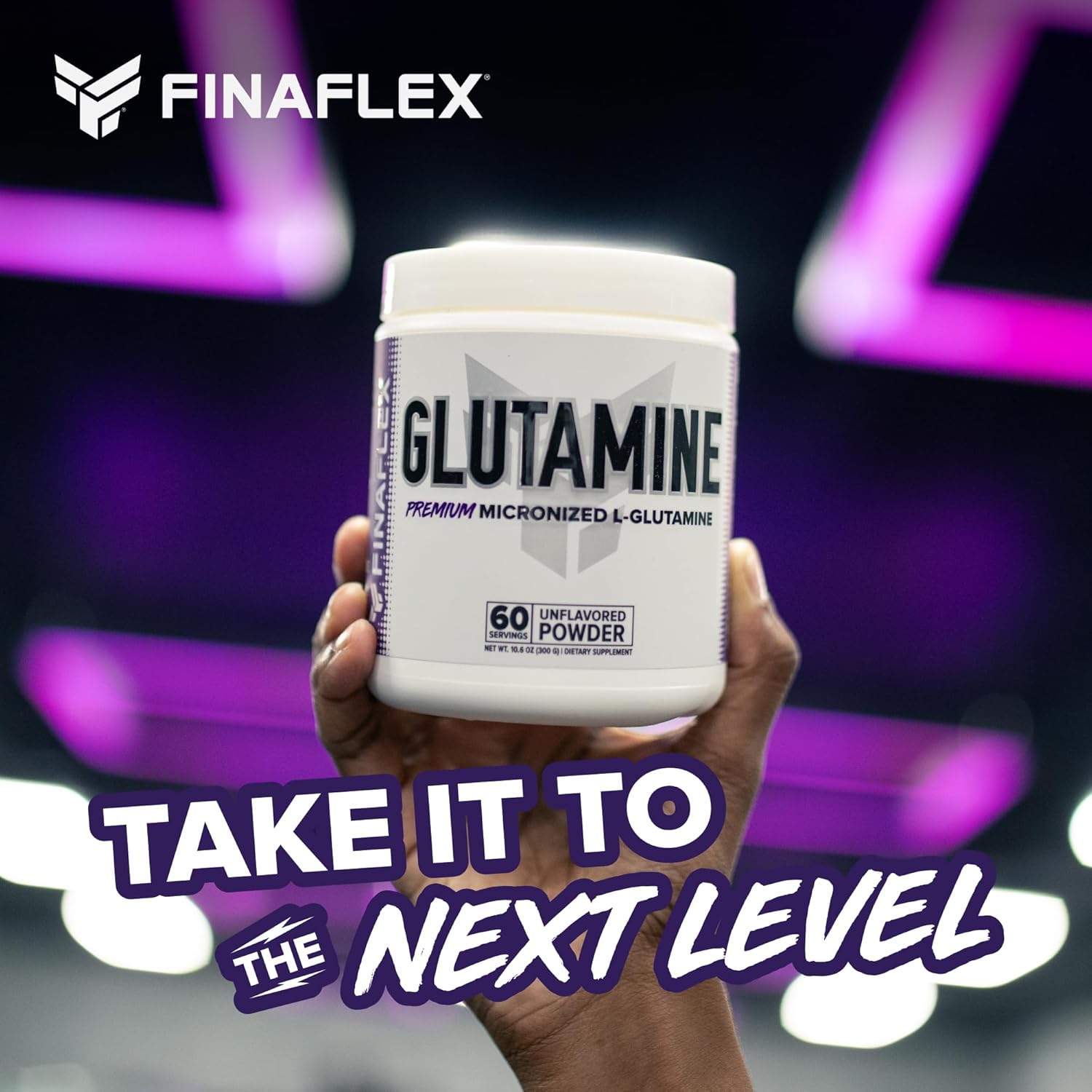 Finaflex Pure Glutamine, Unflavored - 10.6 Oz - Ultimate Muscle Recovery Powder - Reduces Muscle Breakdown & Supports Nitrogen Levels - 100% Pure L-Glutamine - 60 Servings : Health & Household