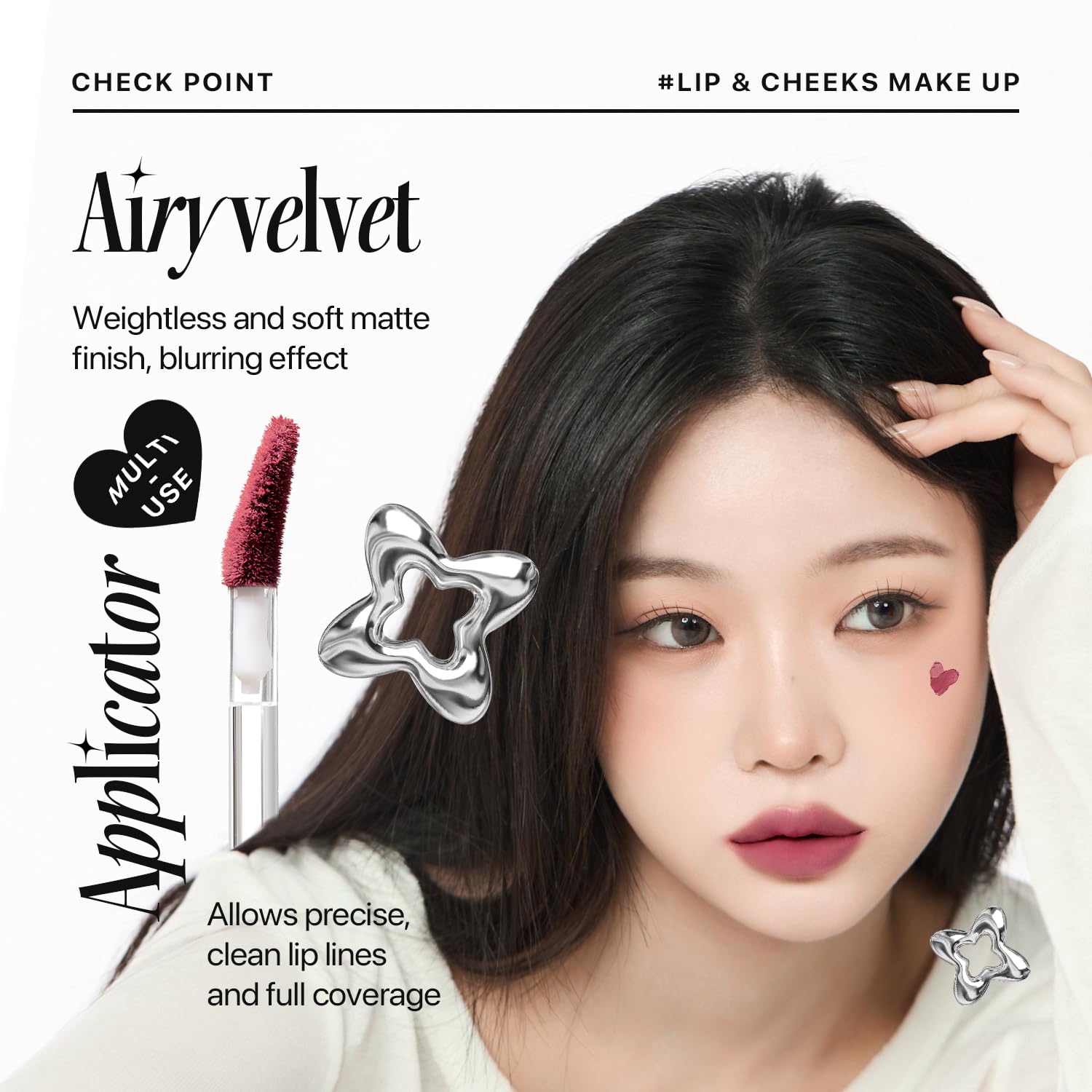 Nature Republic Light On Velvet Tint (06 Mood Plum), Liquid Lipstick, Lip Tint, Blur Effect, Lip& Cheek, Nude Lip,Soft Creamy Matte Finish Lip, Velvety, Lip Stain, High Pigment, Korean Lip Makeup