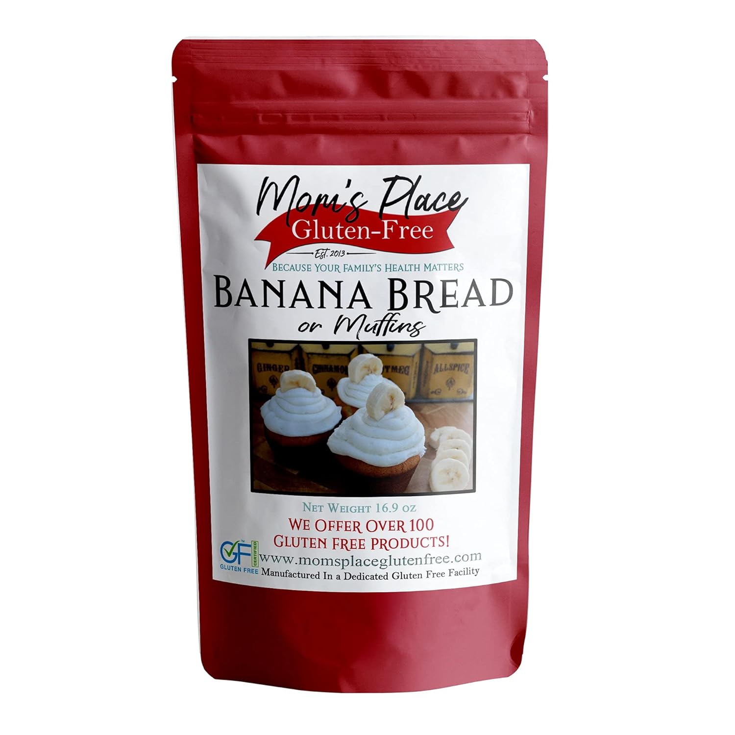 Gluten-Free Banana Bread or Muffins Mix