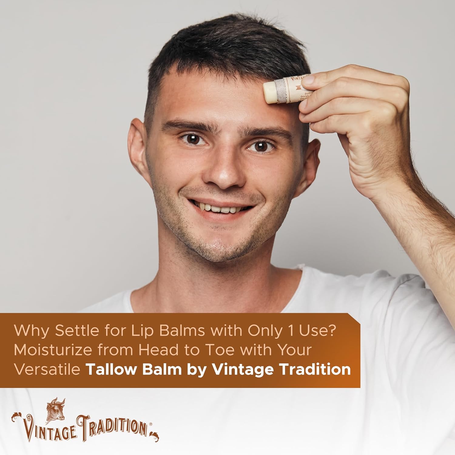 Vintage Tradition Moisturizing Beef Tallow Lip Balm – Tube Lip Moisturizer With Citrus & Lavender Essential Oil Blend Hydrates & Soothes Dry Lips – Grass-Fed Tallow Balm For Skin Care, 0.5 Fl. Oz. : Beauty & Personal Care