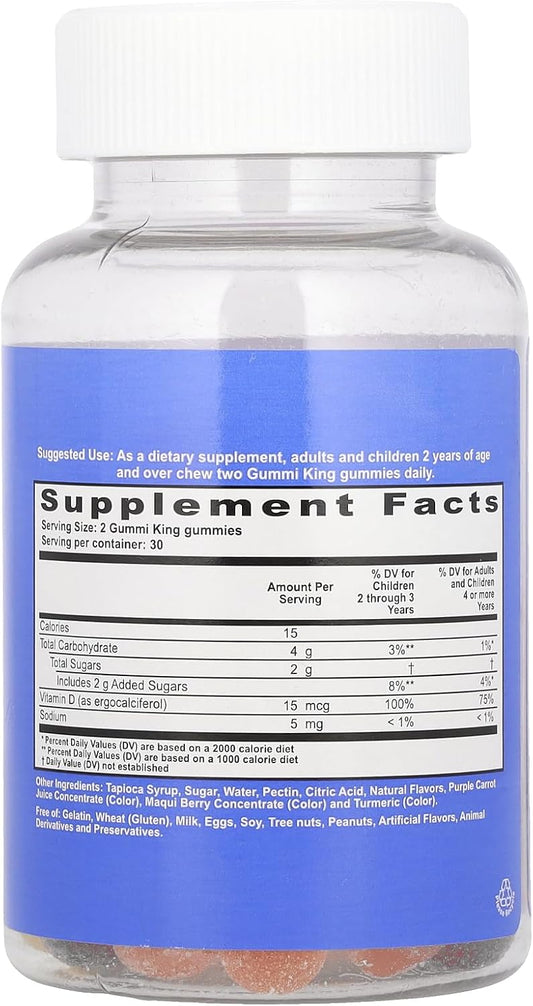 Gummi King Vitamin D 60 Gummies : Health & Household